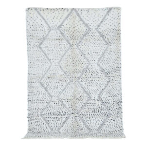 tapis beni ouarain blanc noir sur mesure