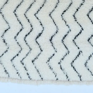 tapis azilal blanc noir sur mesure 9