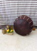 Pouf marocain en cuir marron foncé