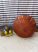 Pouf marocain en cuir terracotta