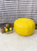 Pouf marocain en cuir Jaune