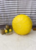 Pouf marocain en cuir Jaune