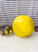 Pouf marocain en cuir Jaune