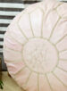 Pouf marocain en cuir Rose