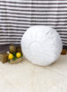 Pouf marocain en cuir Blanc