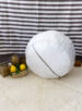 Pouf marocain en cuir Blanc