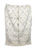 Tapis Berbere Beni Ouarain Blanc motif noir x